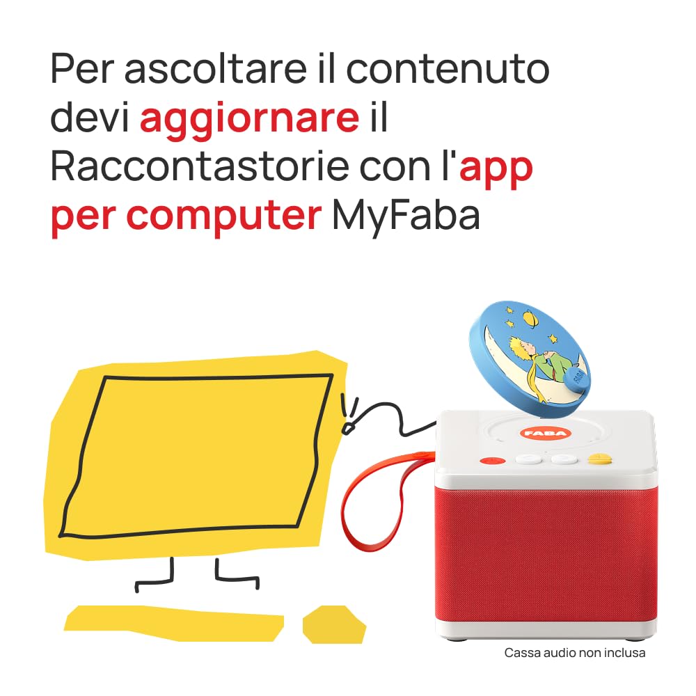 FABA Disco Sonoro – Il Piccolo Principe - Storie e fiabe sonore per bambini e bambine 5-10 anni - Ascoltabile con il Raccontastorie e FABA+, gioco educativo versione italiana