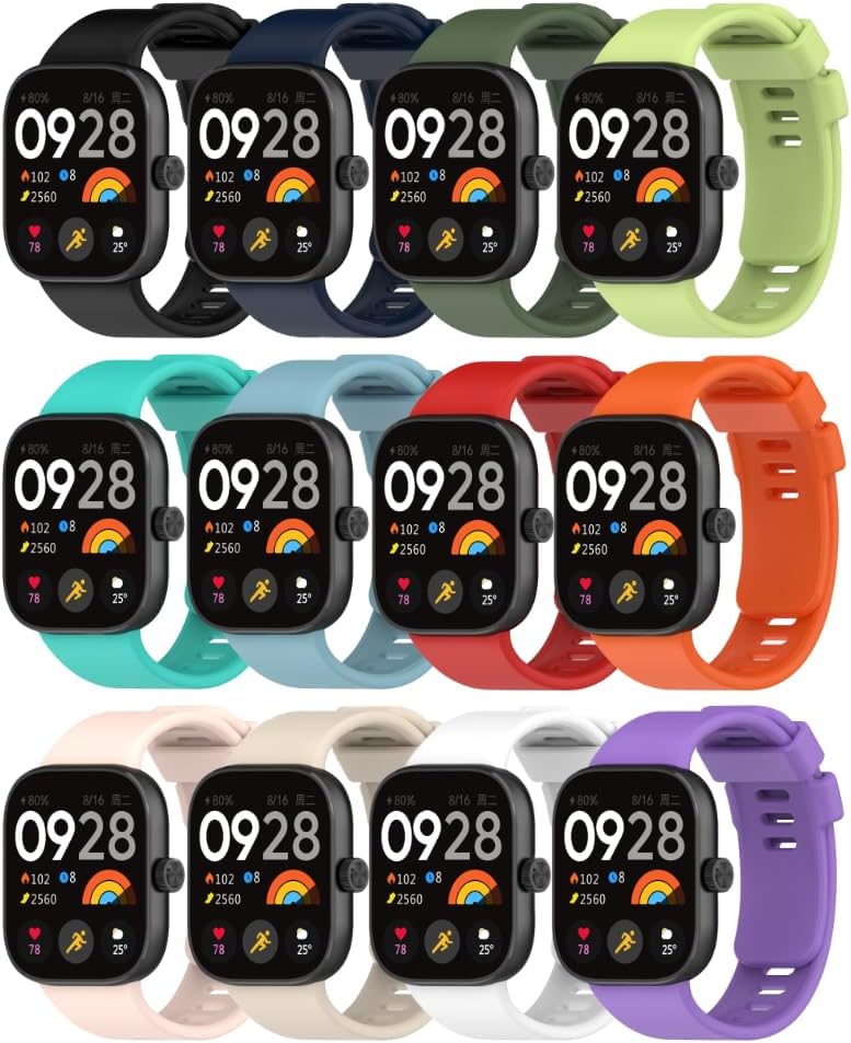 Replacement Bands for Redmi Watch 4 5 6 and Xiaomi Smart Band 8 Pro/9 Pro, Soft Silicone Straps