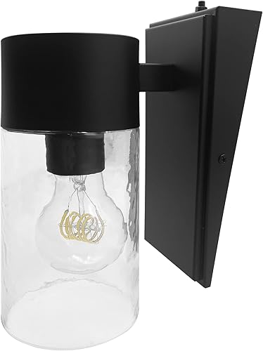 Miniatura 10 de Homdec Aplique de pared LED de 12 V con interruptor, 1 bombilla LED E26 incluida, lámpara interior de 12 voltios CC RV con pantalla de vidrio