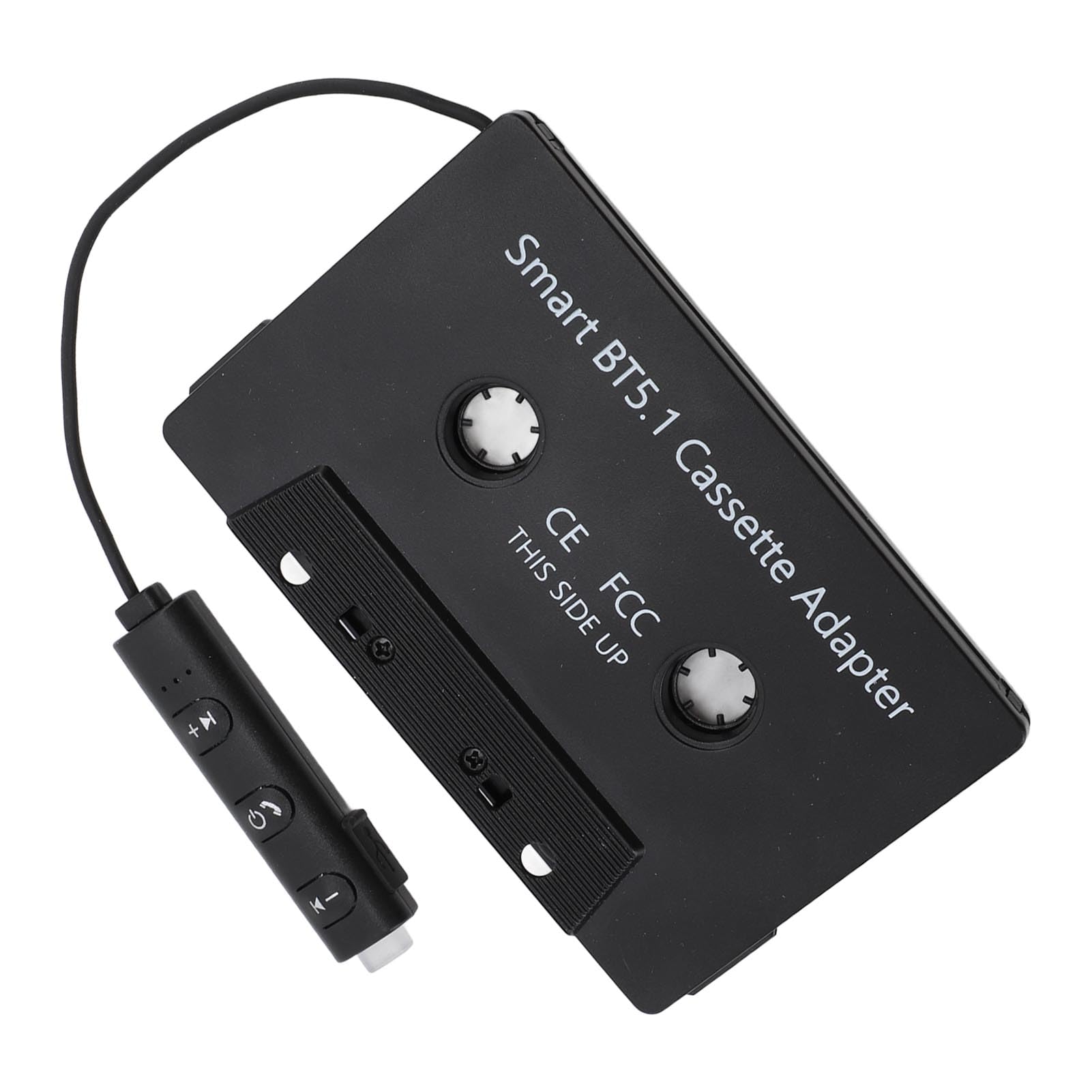 Tbest Receptor de Casete de Audio Bluetooth, Adaptador de Casete Bluetooth DC5V BT5.1 Cinta de Casete Inalámbrica Universal a Adaptador Auxiliar para Automóviles Camiones con