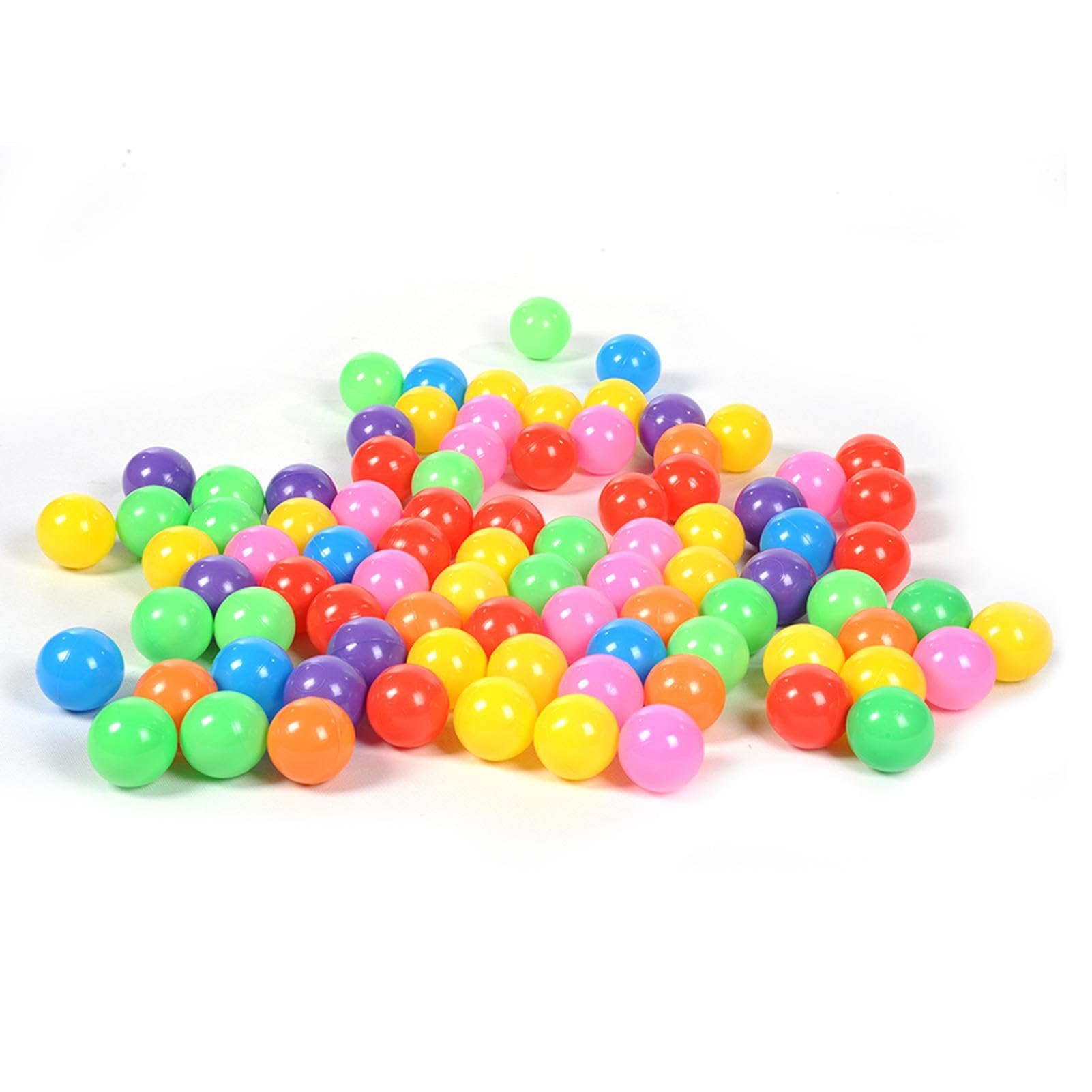 Genérico Bolas Piscina Infantil, Pelotas Piscina Bolas, Bolas De Piscina,Bolas Suaves Y Seguras A Prueba De Aplastamientos 50 Uds, Juguetes De Juego Reutilizables para Niños con Bolsa De Almac