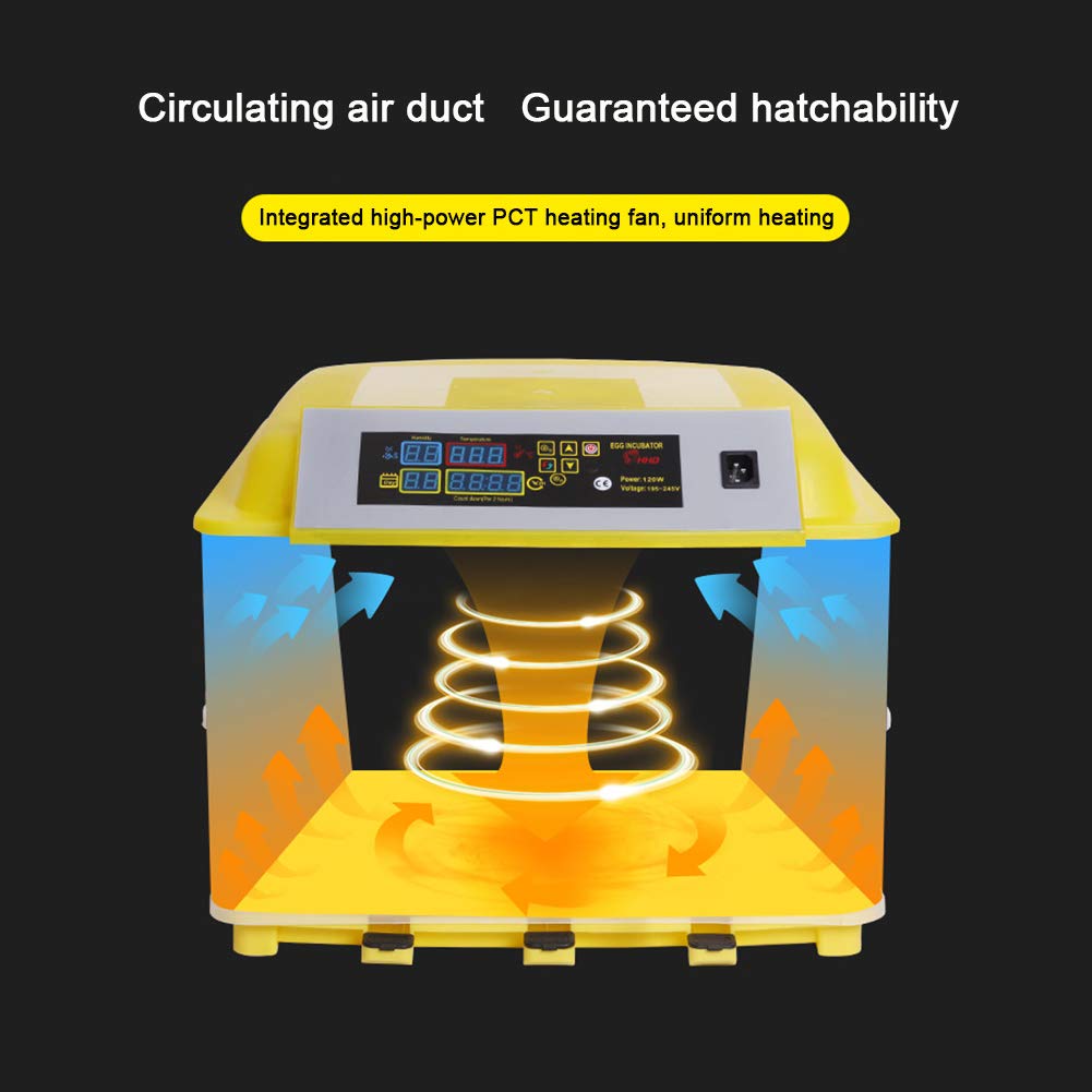 Incubadora de Huevos 48 máquina criadora automática Digital para incubadora de Granjas, Control de Temperatura de Giro de Huevos, Ventilador silencioso, Doble Potencia (80 W),220V