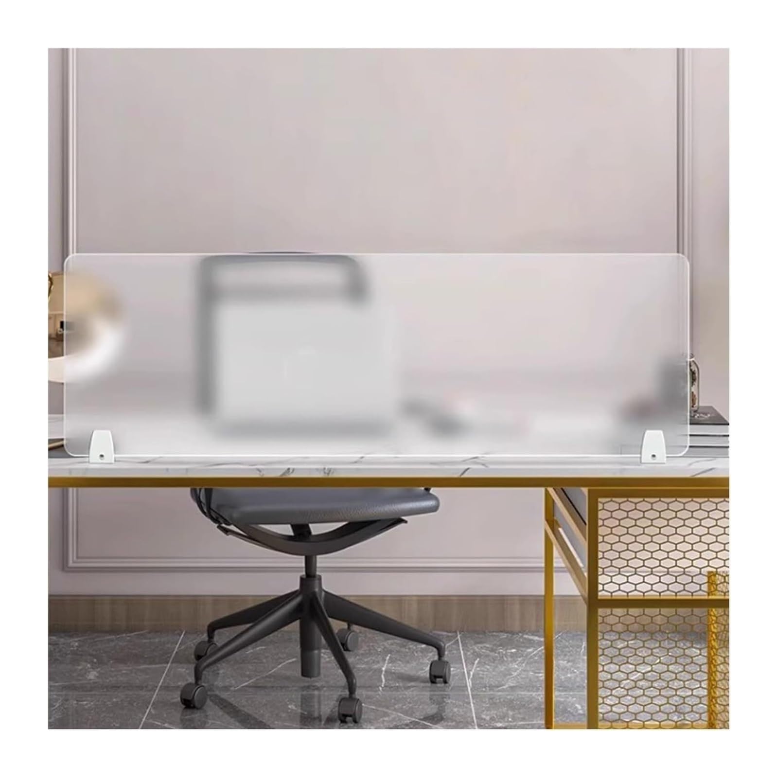Table Partition Panel, 4mm Frosted Acrylic Desk Divider Panel Privacy Soundproof For Office Multiple Sizes(80x30cm)