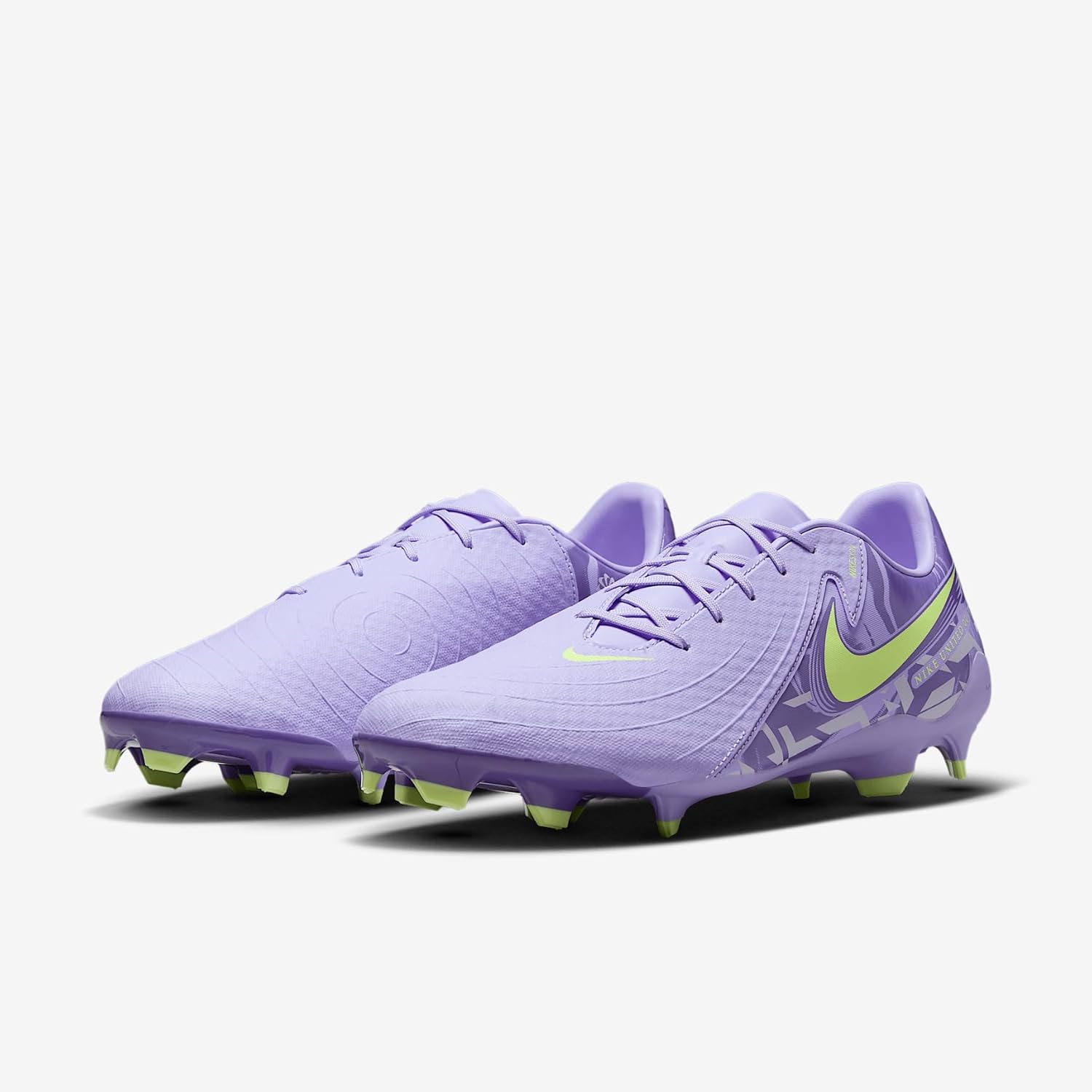 Nike United Phantom GX 2 Academy MG Low-Top Soccer Cleats (HF1595-500, Purple Agate/Barely Volt) Size 10.5