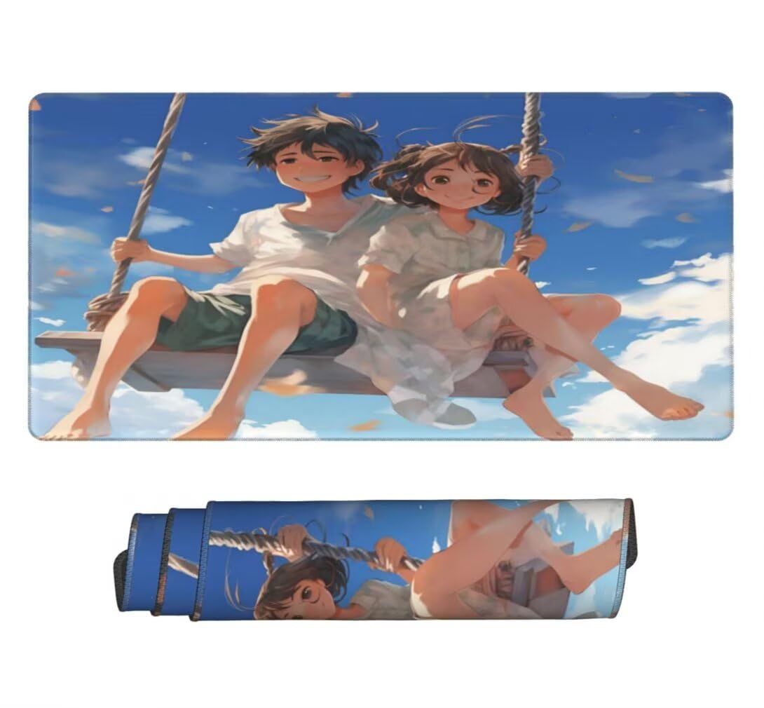Tappetino Mouse Anime, Mouse Pad XXL 1200 x 600 x 3 mm, Altalena Tappetino Gaming Grande Sottomano Scrivania, Impermeabile Mousepad Lavabile con Base in Gomma Antiscivolo per Computer-MP1525