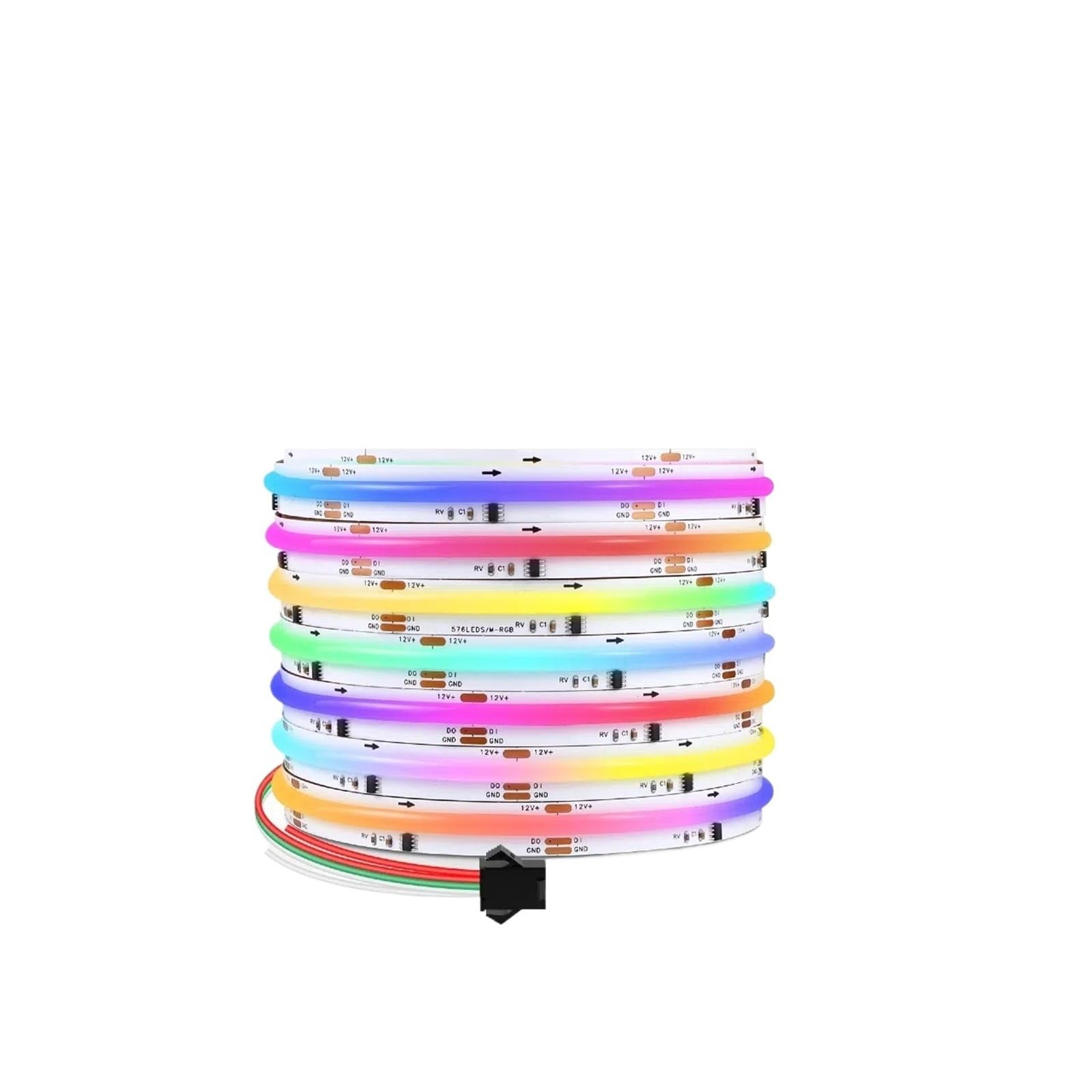 Sterowanie segmentem taśmy LED RGB COB Sterowanie głosowe Dreamcolor Light Music współpracuje z inteligentnym asystentem głosowym(Only Strip,5M LED)