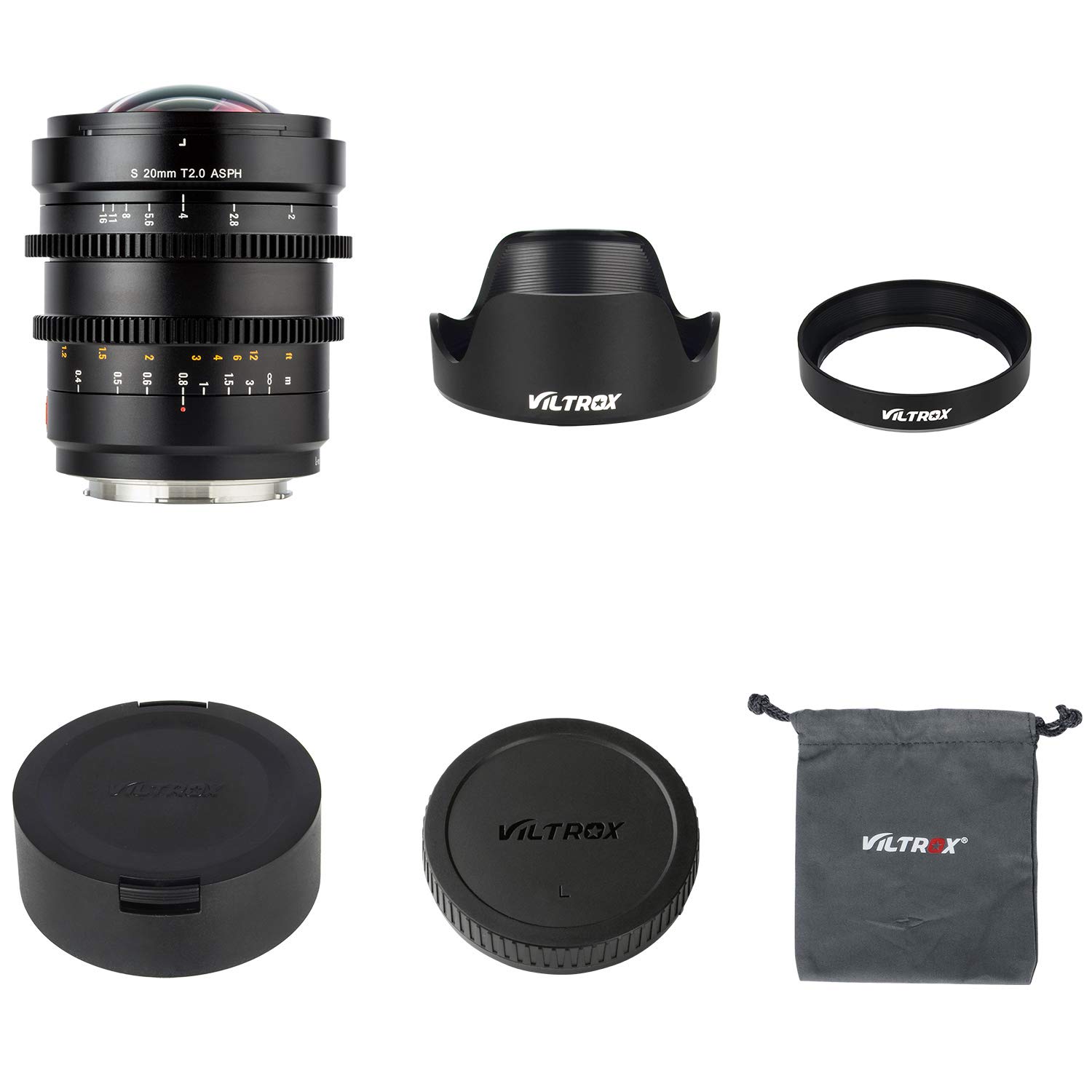 Viltrox 20mm T2.0 L-Mount レンズ Viltrox MF 20mm T2.0 Full-Frame Cine Lens for Panasonic/Leica L