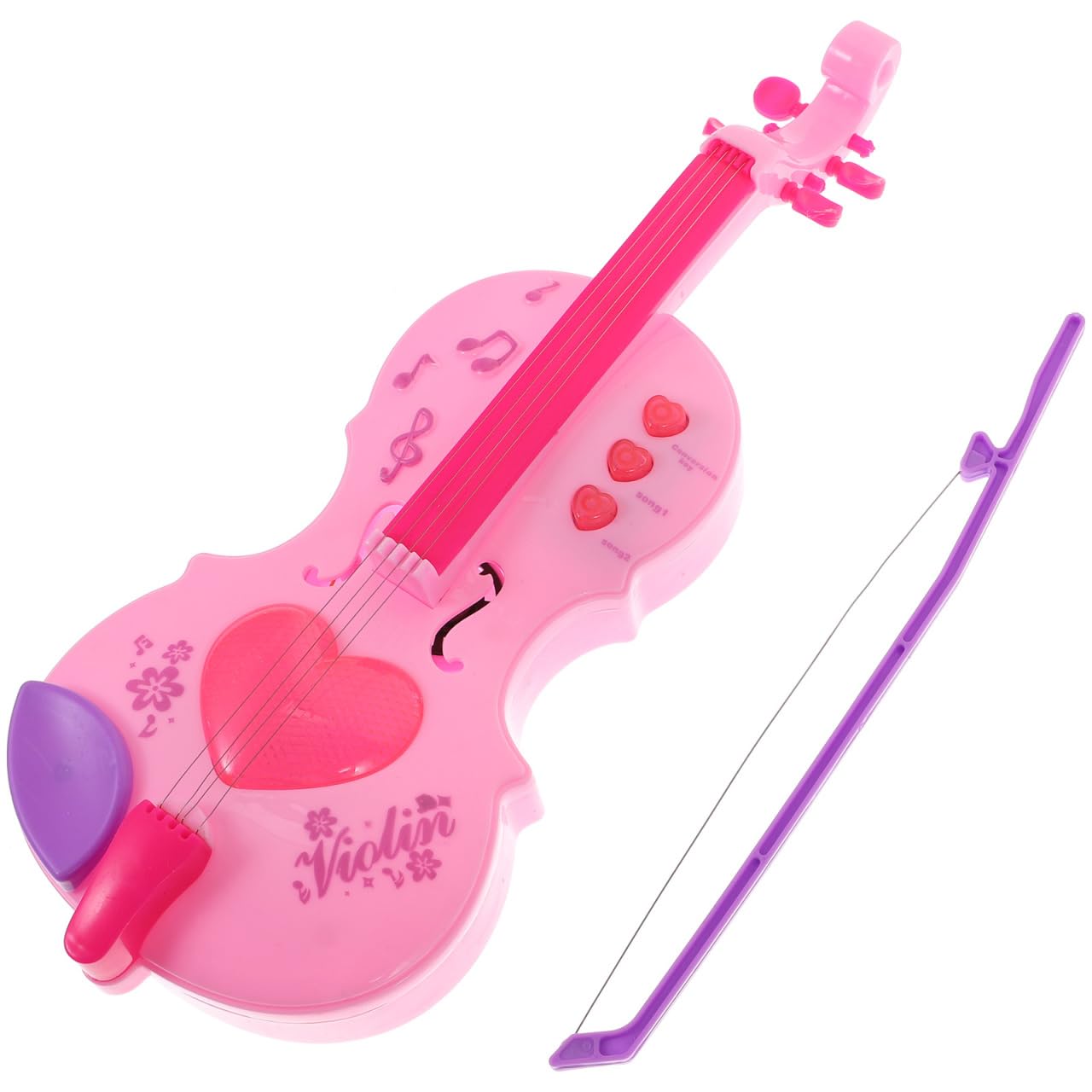 NUOBESTY Pink Violin Toy for Kids – Mini Simulation Musical Instrument with Learning Sounds – Educational Early Development Toy for Toddlers & Girls