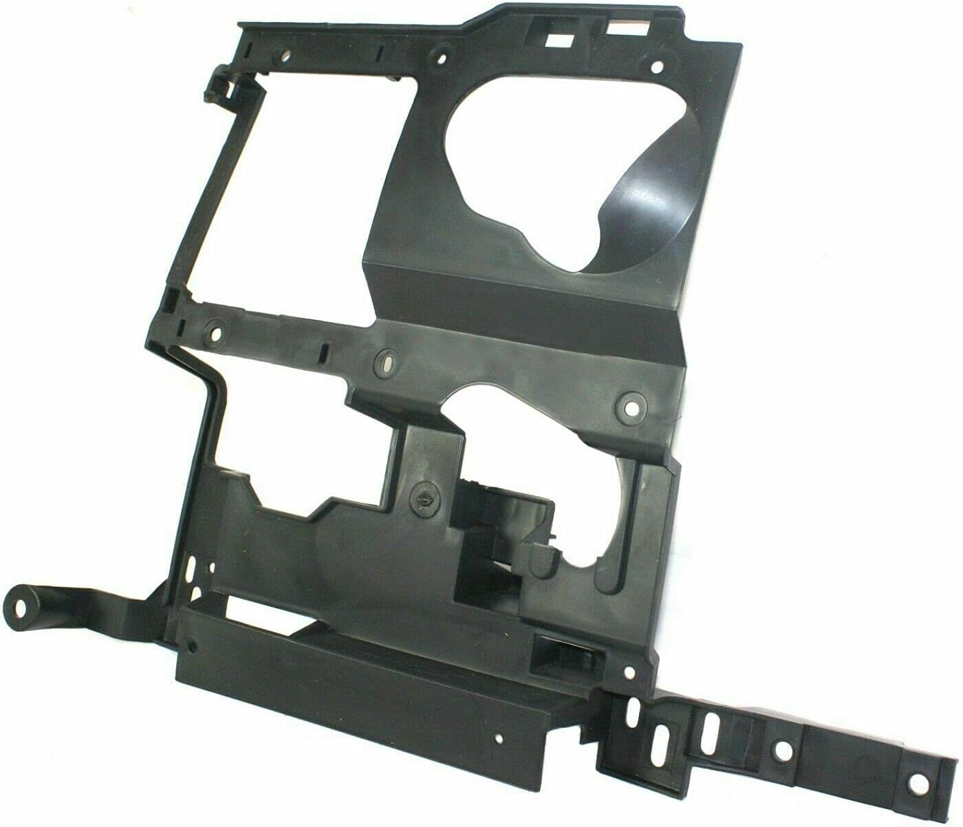 Grille Assembly Chrome Shell Black Insert + Headlight Support Brackets Side For 2003-2007 GMC Sierra 2500HD 3500 Direct Replacement