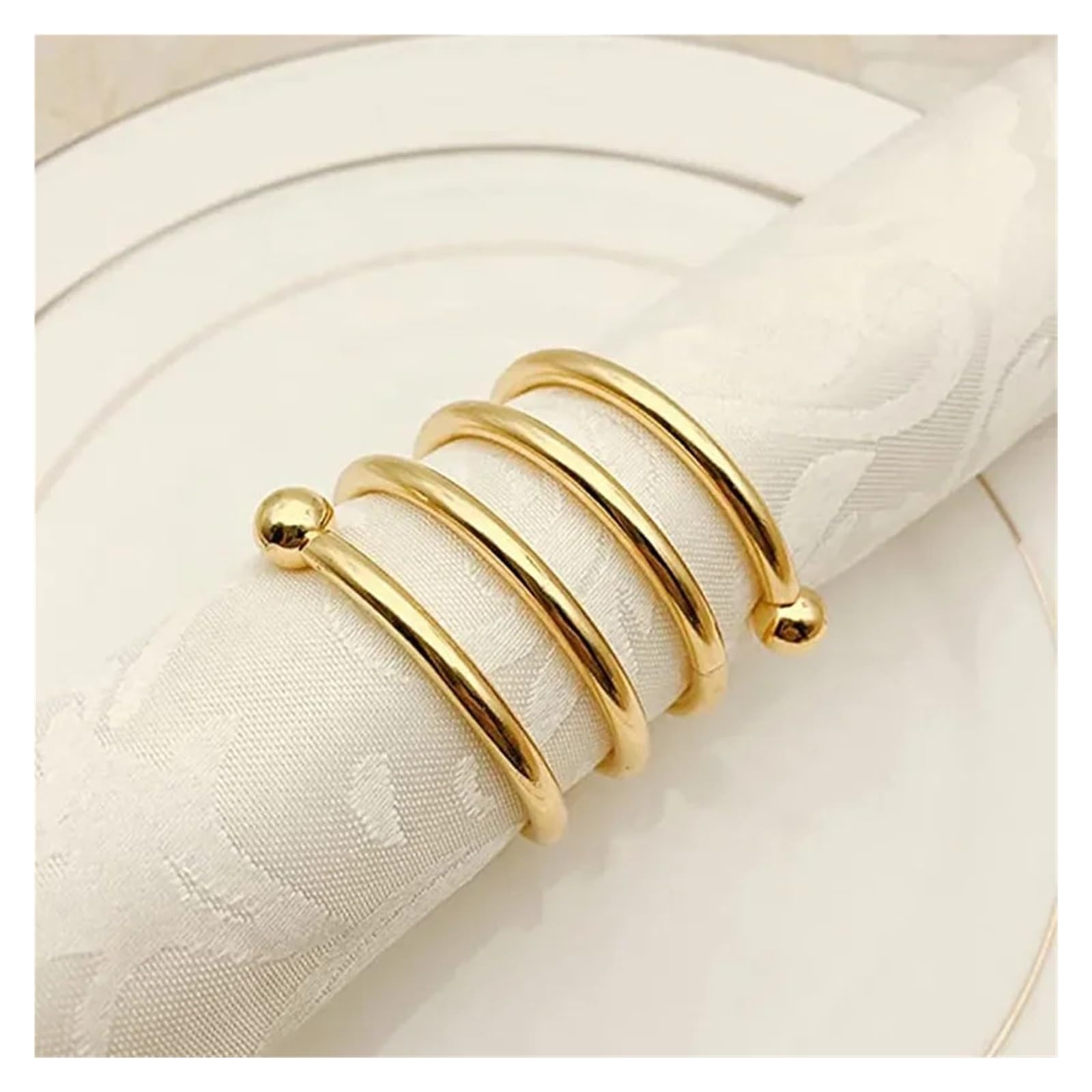 12 piezas anillos for servilletas de boda con patrón posterior
