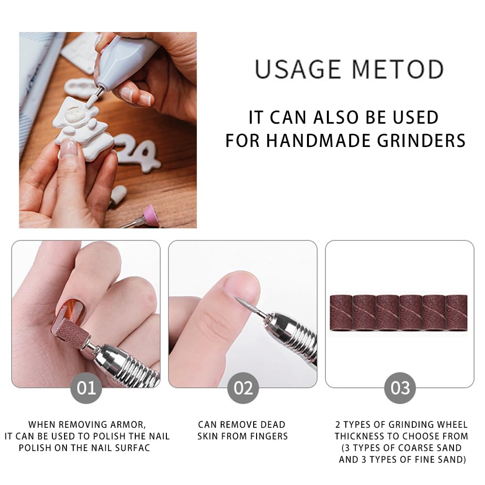 11 punte per fresa per unghie, corindone, punta professionale per unghie per manicure, pedicure