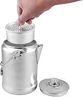 Vista 4 de Coghlan's Cafetera de aluminio para 9 tazas, color plateado