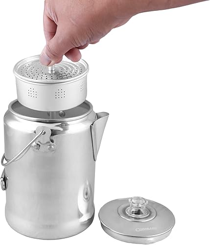Miniatura 4 de Coghlan's Cafetera de aluminio para 9 tazas, color plateado
