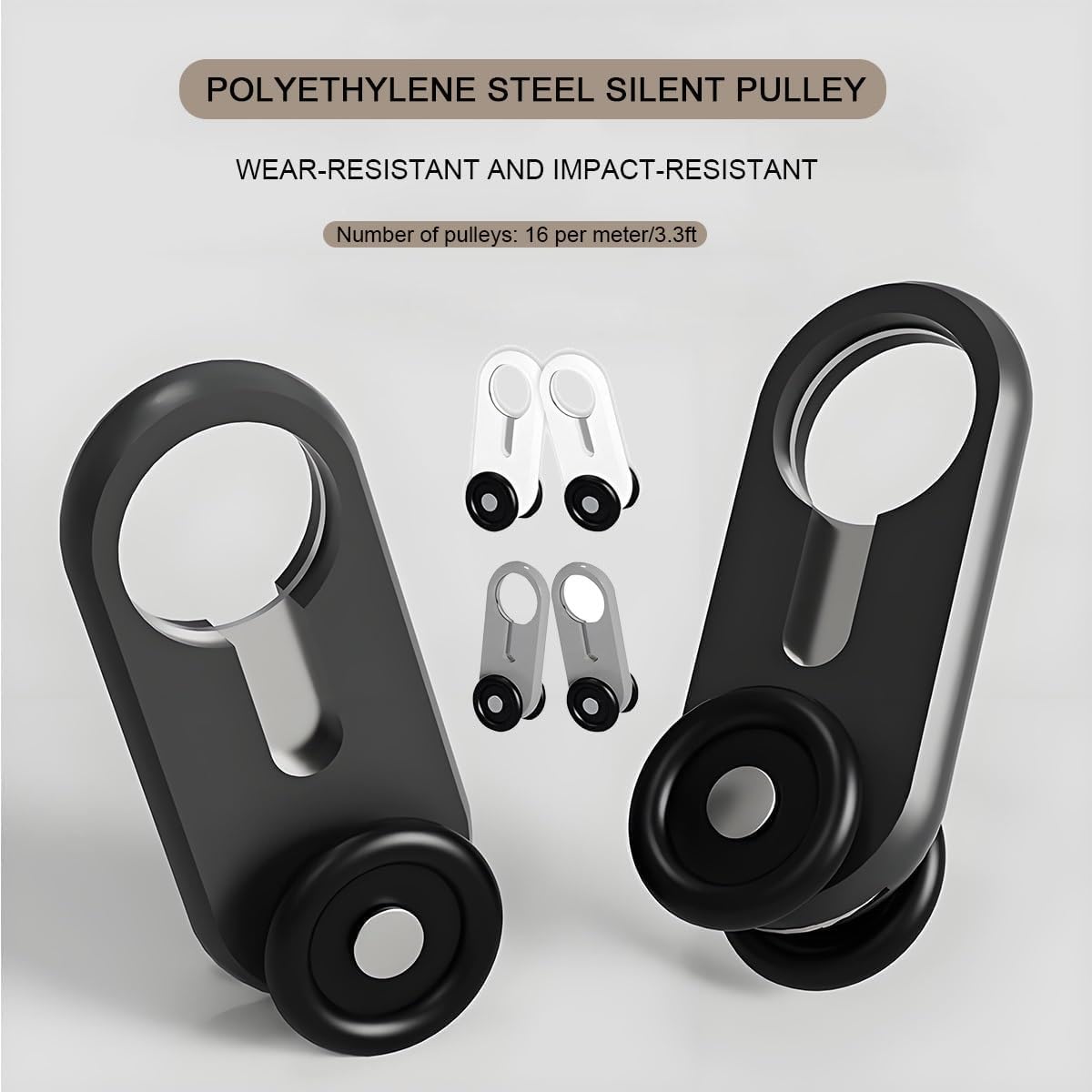 Heavy-Duty 4.5m Aluminum Double Curtain Track System, Silent Drapes Rail for Living Room & Bedroom, Adjustable Ceiling Mount Rod, Easy Install, White Room Divider