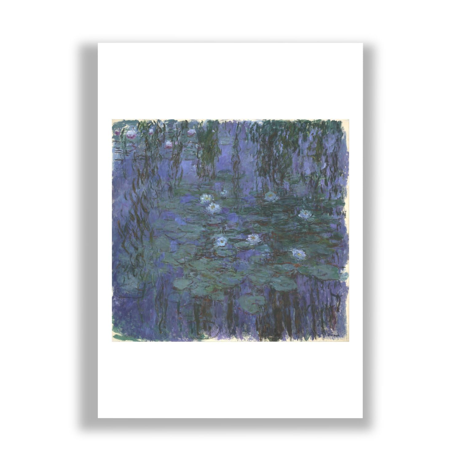 Impression d'archivage Claude Monet Nénuphars bleus format moyen mat