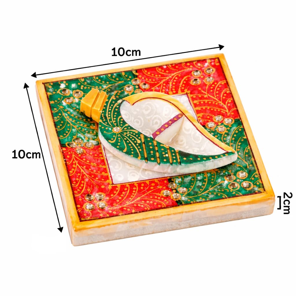 Craftam Marble Kumkum Box - Traditional Pooja Decor -2 Craftam Marble Kumkum Box - Traditional Pooja Decor -2