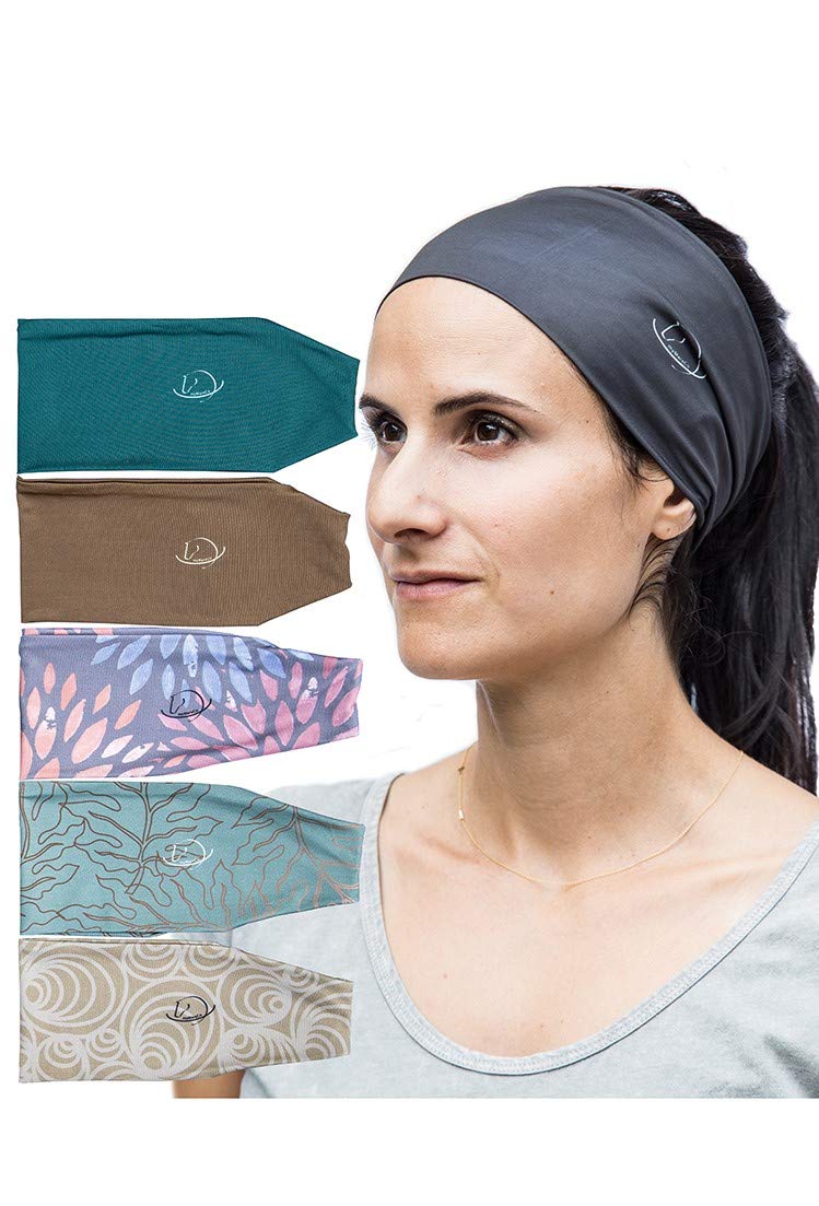 Equestrian Headbands for Women, Under Riding Helmet Bands, Sportswear Wide Hair Wrap Suitable for Use with Bike Helmets, Yoga & Hiking