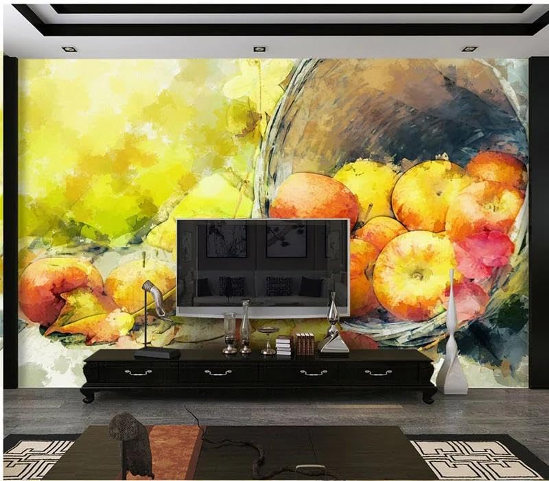 Papier peint mural 3D pomme pour transformer un mur de chambre sombre