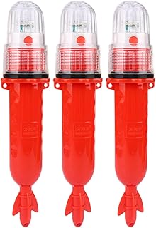 3Pcs Boat Flares Coasts Guard Approved Electronic Marine Flares, Waterproof Emergency Signals for Fishing Nets, Buoys & Boats, Strobe Safety Lights