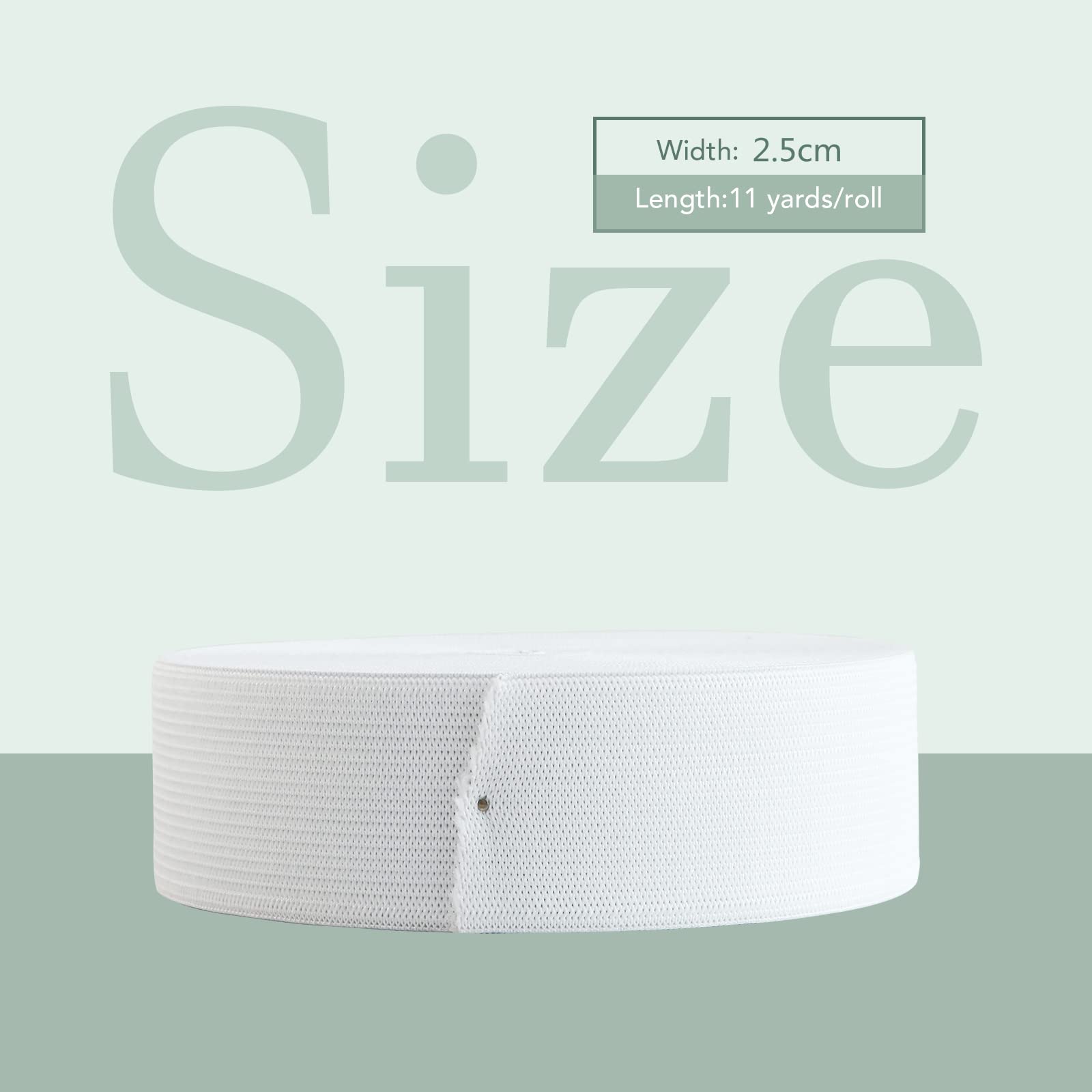 Élastique Blanc 10mm X 10m - Bande Couture Pour Vêtements, DIY Et Artisanat - Haute Élasticité