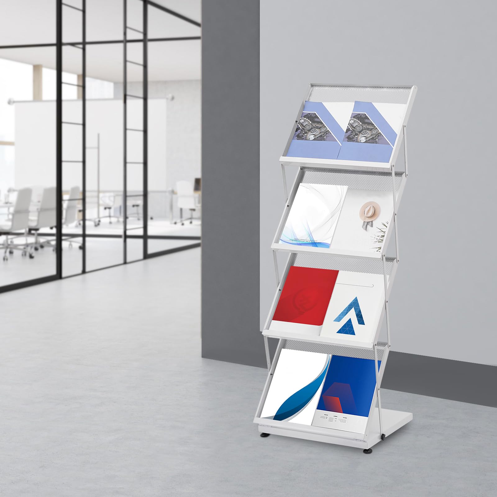 Shiyinge Présentoir Pliable à 4 Couches A3 - Présentoir Shiyinge Présentoir Pliable à 4 Couches A3 - Présentoir
