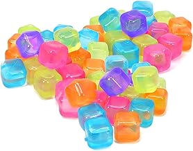 Invero 60x Pack of Reusable Fast Freeze Water Filled Ice Cubes - Ideal for Summer BBQ’s, Garden Parties or General Use