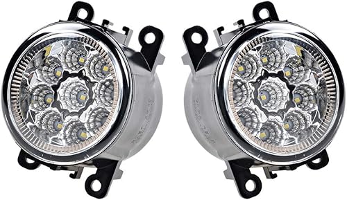 amopa Corp - 1 par de lámparas antiniebla delanteras de 55 W, color blanco, 9 LED, compatible con Ford Focus Mustang Ranger Fiesta Fusion Explorer
