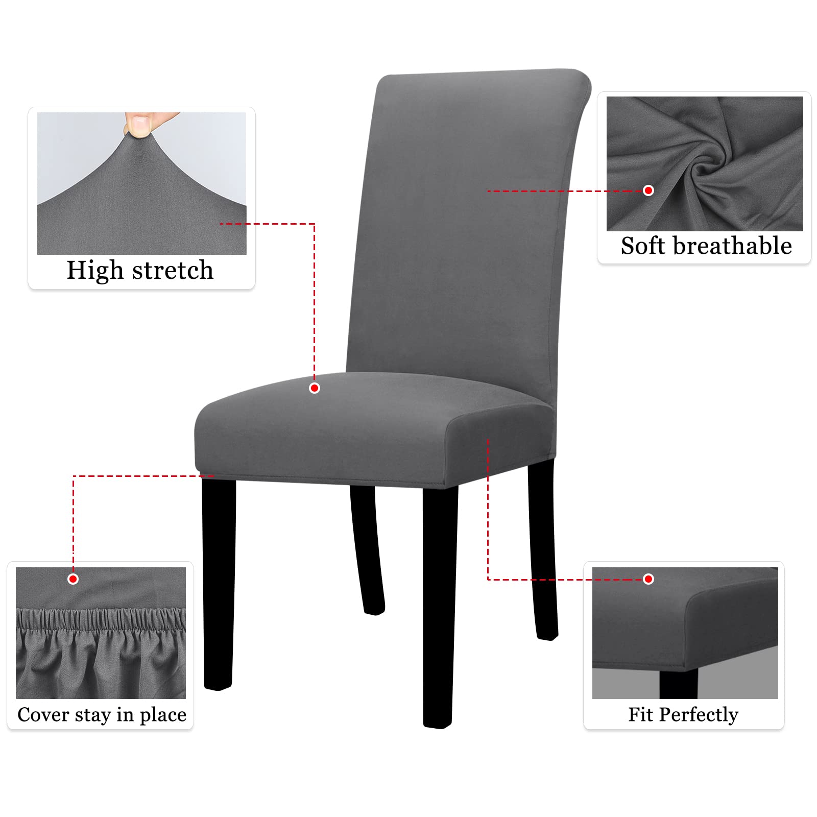 Lellen Dining Chair Covers Set of 4 - Image 3