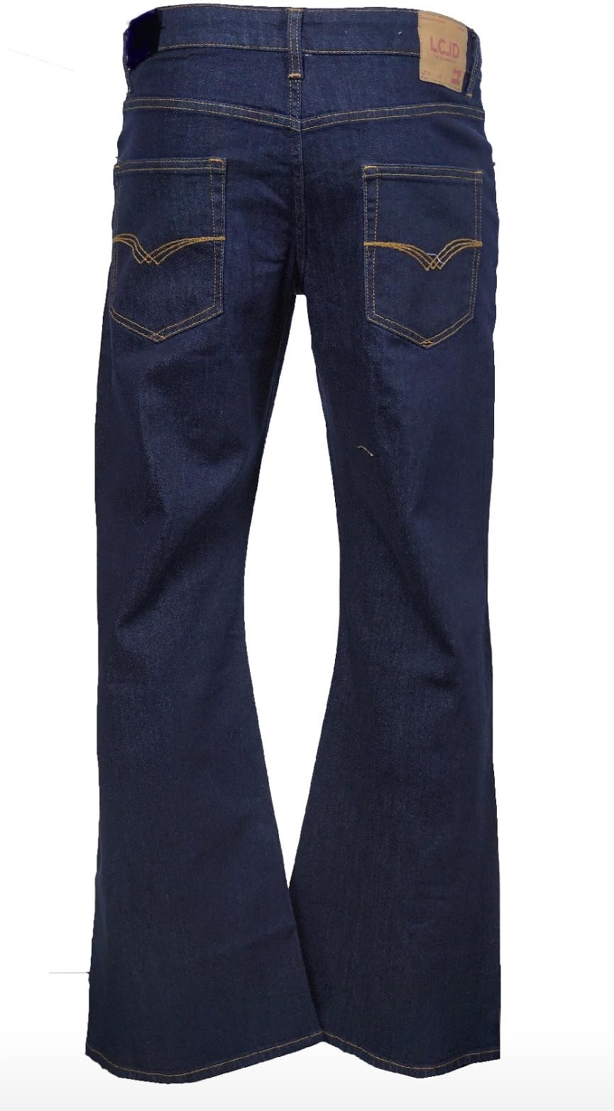 Lcj Denim Men's Blue Super Flare Jeans Stretch Indigo Indie 70S Bell Bottoms (30W 32L)