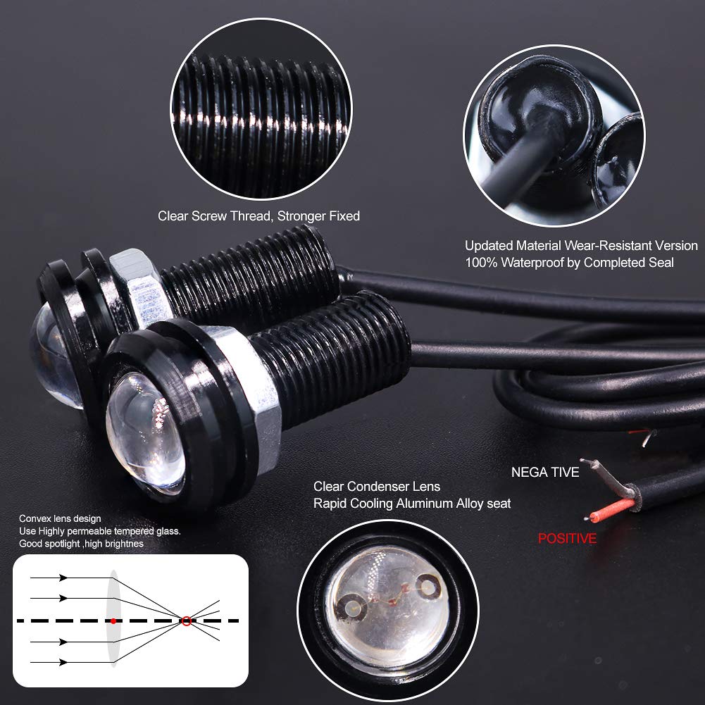 Amazon.co.jp: X-STYLE LED デイライト 18mm スポットライト ボルト型