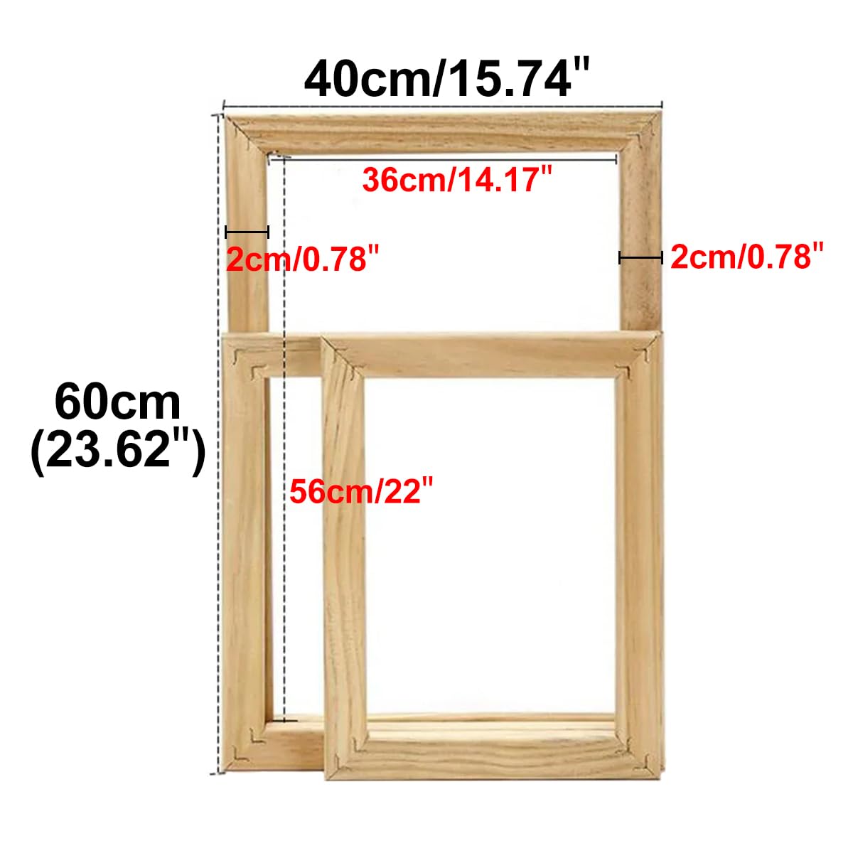 Amazon.co.jp: Gumney キャンバス木製フレーム、11.81x11.81インチ DIY