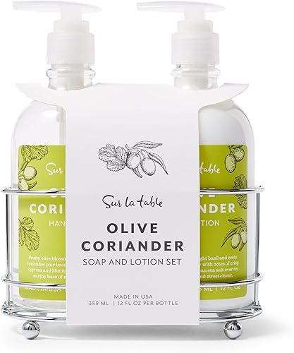 Sur La Table Set de jabón y loción de cilantro de oliva