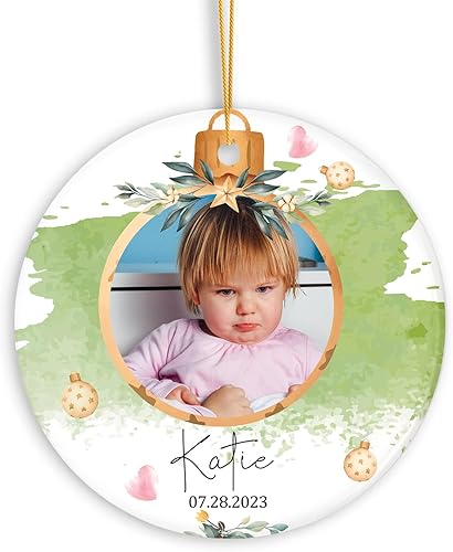 Recuerdo de Navidad personalizado para bebé, nuevo adorno de regalo para bebé, foto personalizada regalos para niños para adorno de Navidad,
