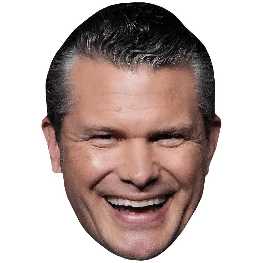 Peter Hegseth (Smile) Celebrity Mask, Flat Card Face, Fancy Dress Mask