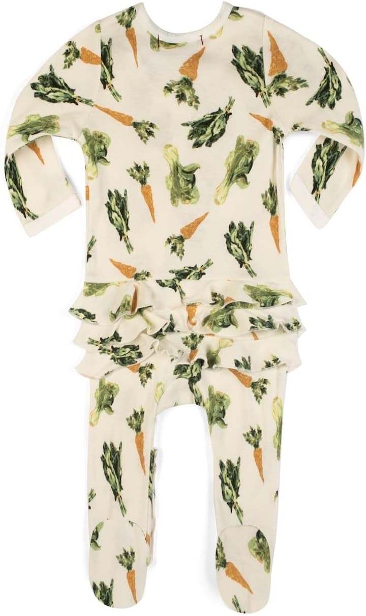 Milkbarn Footed Baby Romper - Baby Jumpsuit with Zipper Closure - Soft, Breathable & Gentle Fabric