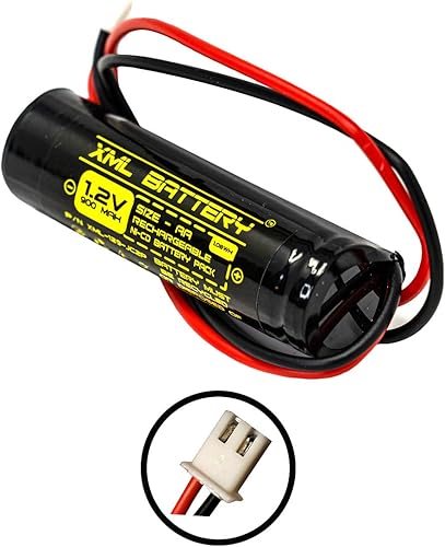 Miniatura 2 de XML Battery Unitech AA900mAh AA BST DAA900BT D-AA900BT D-AA900BT Ni-CD - Paquete de 10 baterías recargables de repuesto para señal de salida de luz