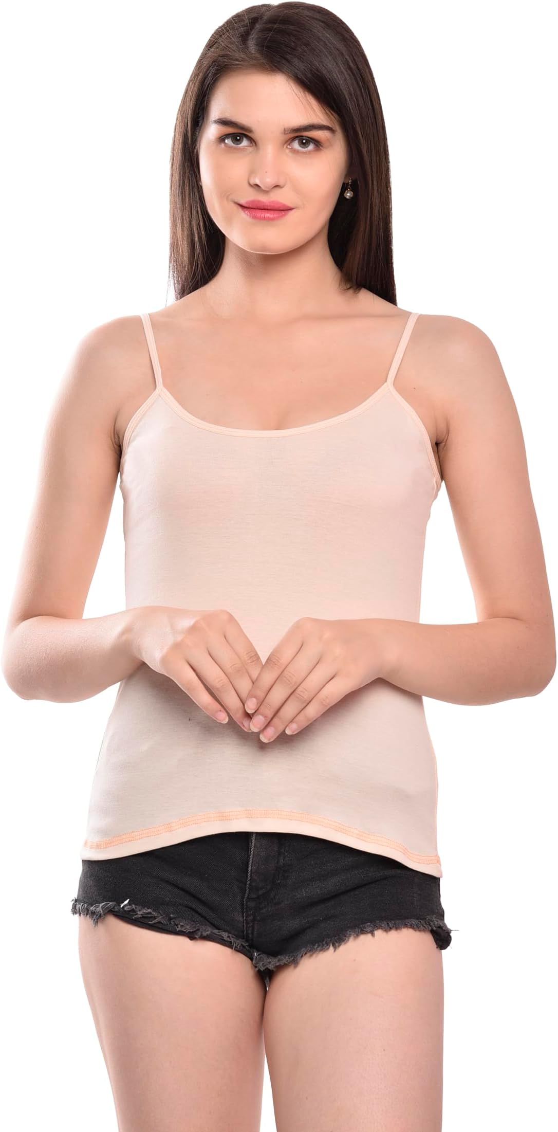 Women's Cotton Stretch Camisole and Spaghetti Top with Adjustable Straps, Breathable Fabric, and StayFresh Treatment for Ultimate Comfort