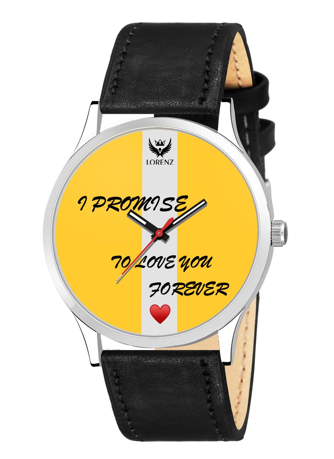 LORENZ MK-3078K | I Promise I Love You Forever Watch | Love Quote | Analog Watch Valentines Gift for Men (B08VGKMTL5) Amazon Price History, Amazon Price Tracker