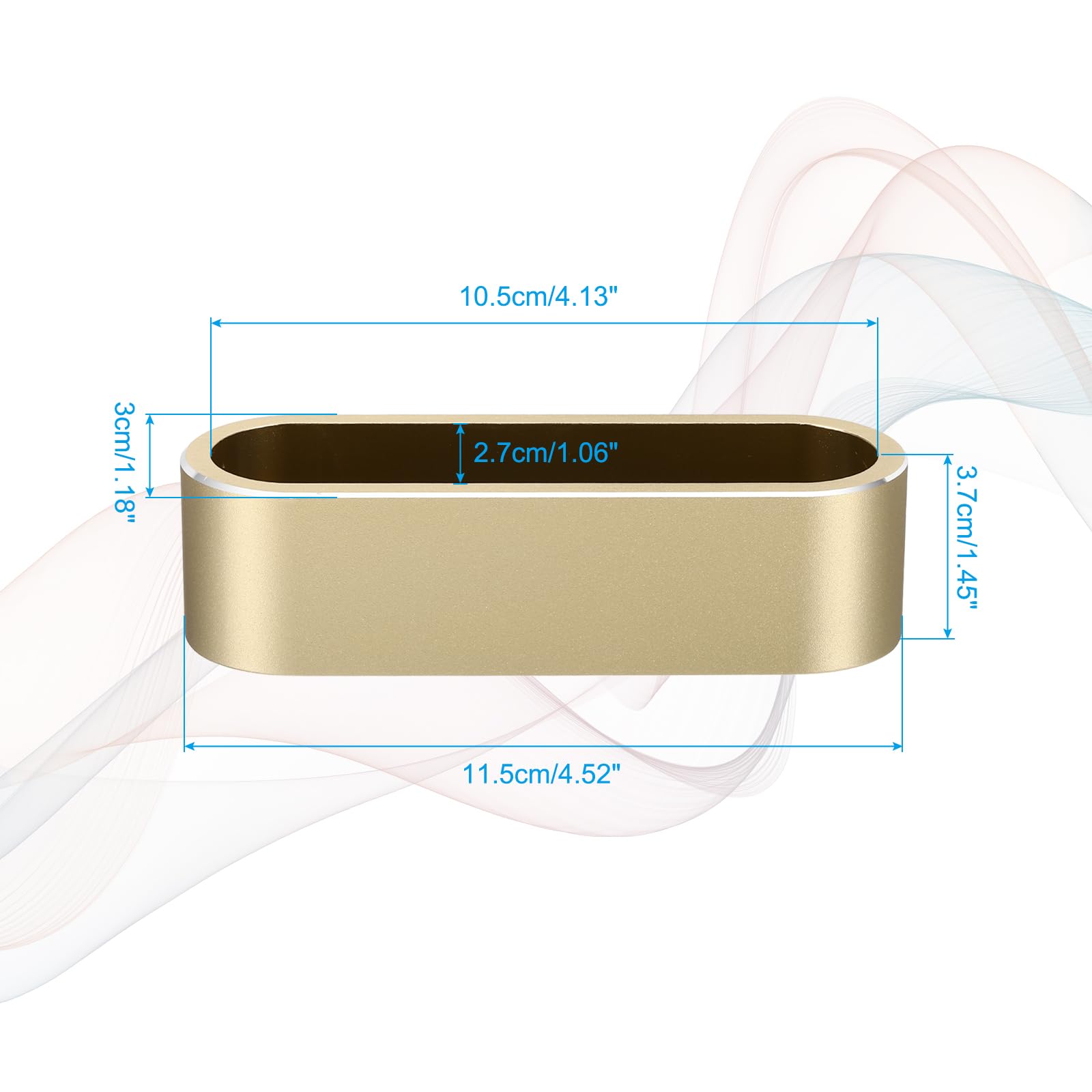 PATIKIL Business Card Holder for Desk Metal Name Card Display Organizer Aluminum Alloy Desktop Card Stands for Office Desk Organization Champagne Gold - Image 2