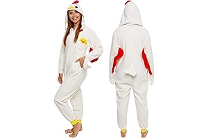 Animal Inspired Adult Chicken Onesies Plush Halloween Costume for Men and Women