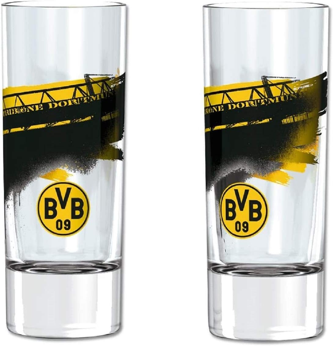 Borussia Dortmund Schnapsglas/Glas/Shot Glass 2er Set Südtribüne BVB 09 ...