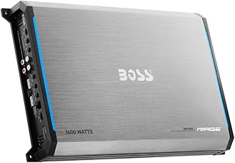 BOSS Audio Systems RGF1600 Rage 1600-Watt Full Range, Class AB 2 to 8 Ohm Stable 4 Channel Amplifier with Remote Subwoofer Level Control