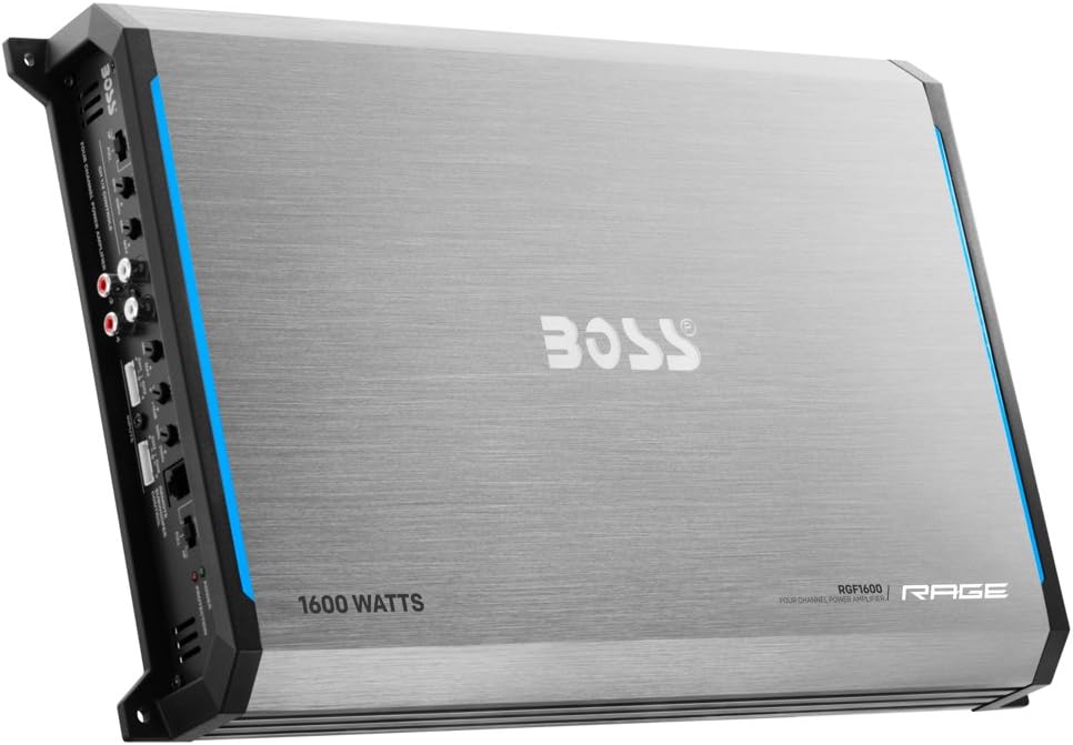 RGF1600 Rage 1600-Watt Full Range, Class AB 2 to 8 Ohm Stable 4 Channel Amplifier with Remote Subwoofer Level Control