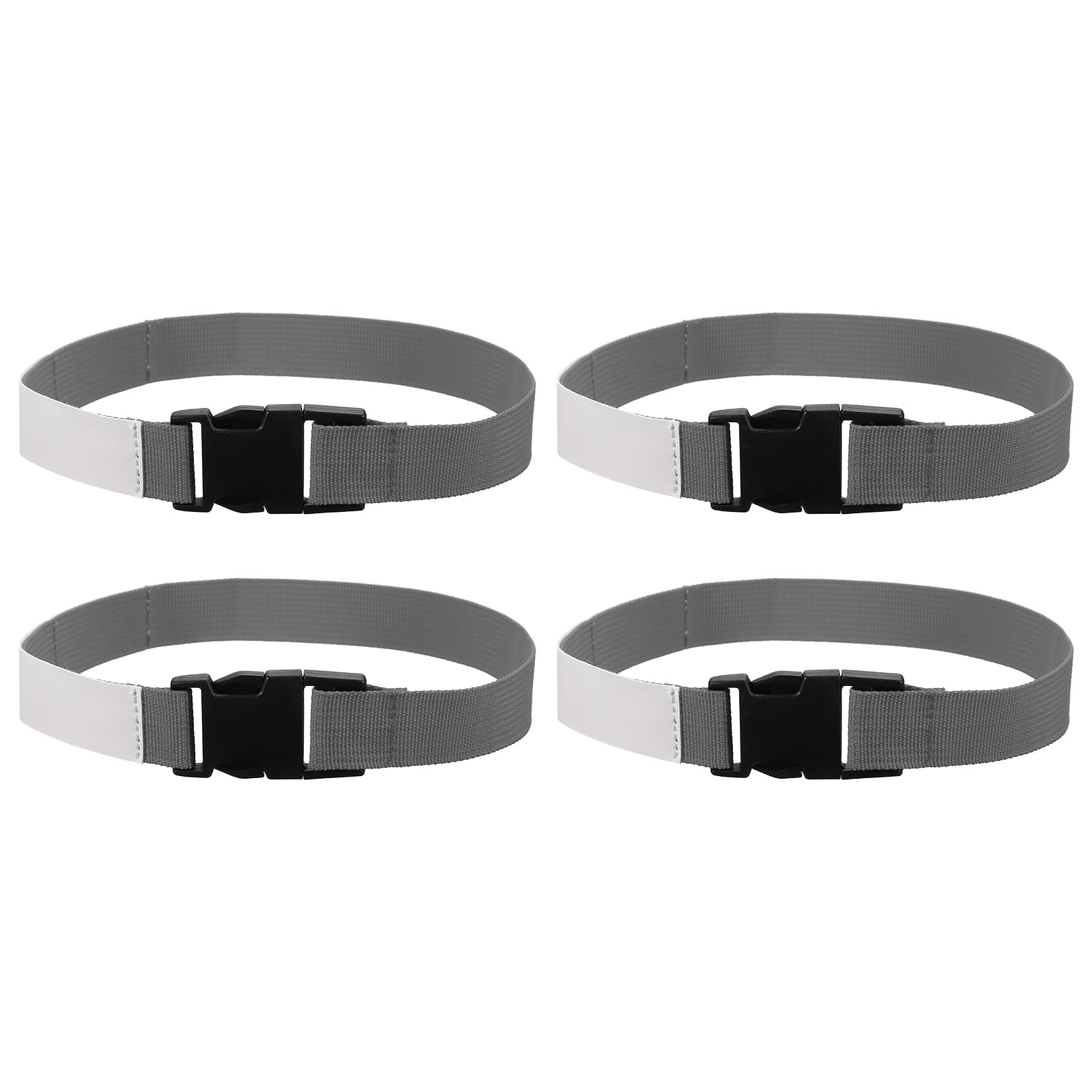 sourcing map 4 Pcs Laundry Strap with Buckle, Multipurpose Laundry Strap Replacement Wash Care Utility Household Cleaning Loop Athletics Accessories Tools Storage, Gray