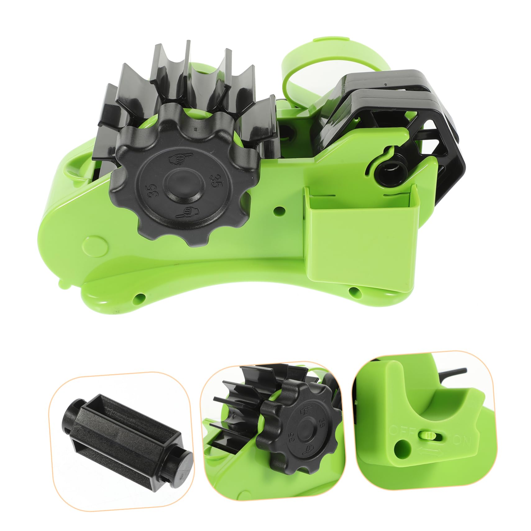 Distributore di Nastro Adesivo Verde in Abs, Supporto Rotondo | Formato 22, 00x11, 00x13, 00cm, Leggero e Portatile, Bordi Lisci senza Bava, per Cassetto Scrivania e Ufficio