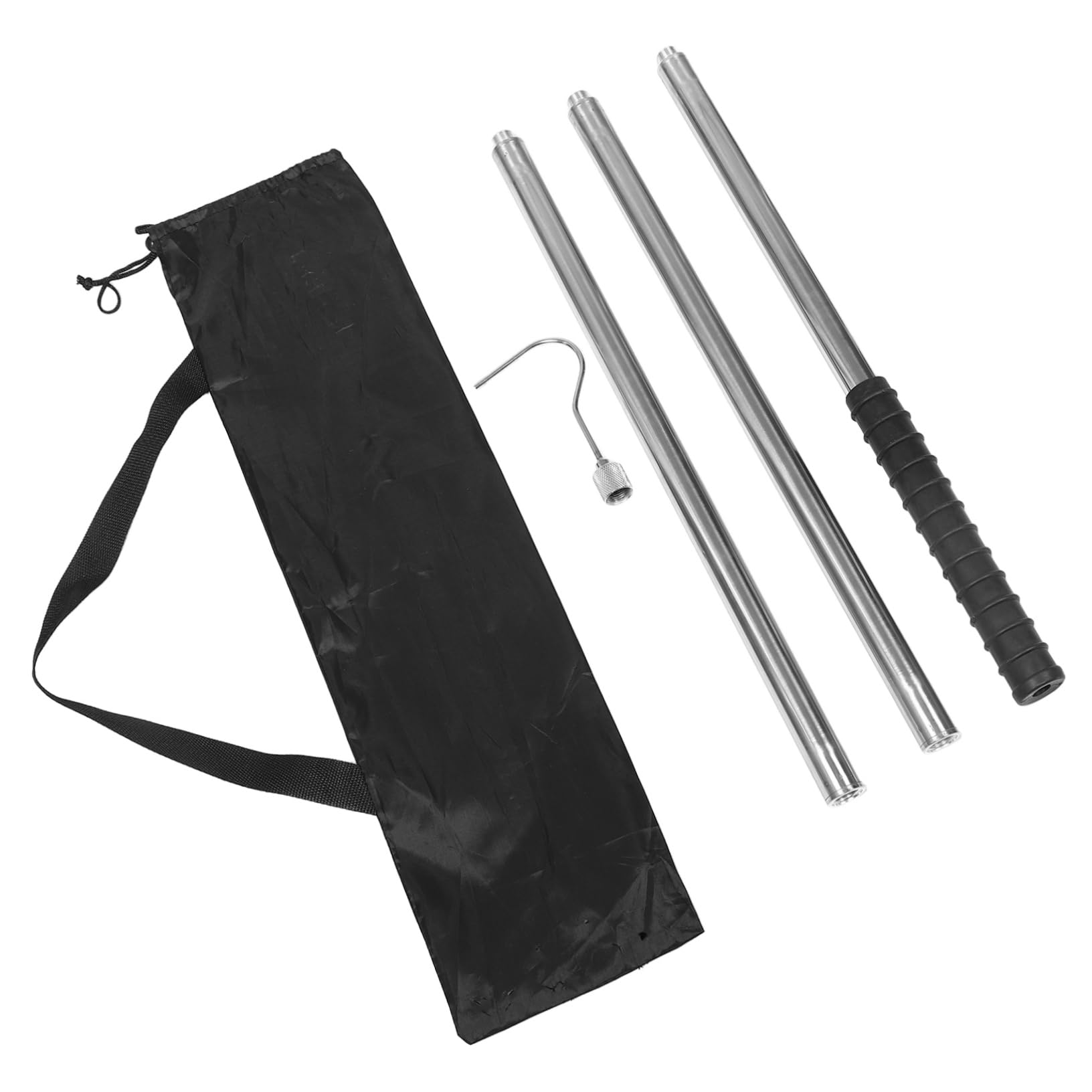 Yardwe Gancho De Acero Inoxidable Para Piscinas Con Mango Extensible Herramienta De Elevación Para Cesta De Skimmer Accesorio Multifuncional Para Limpieza De Equipos De Piscina