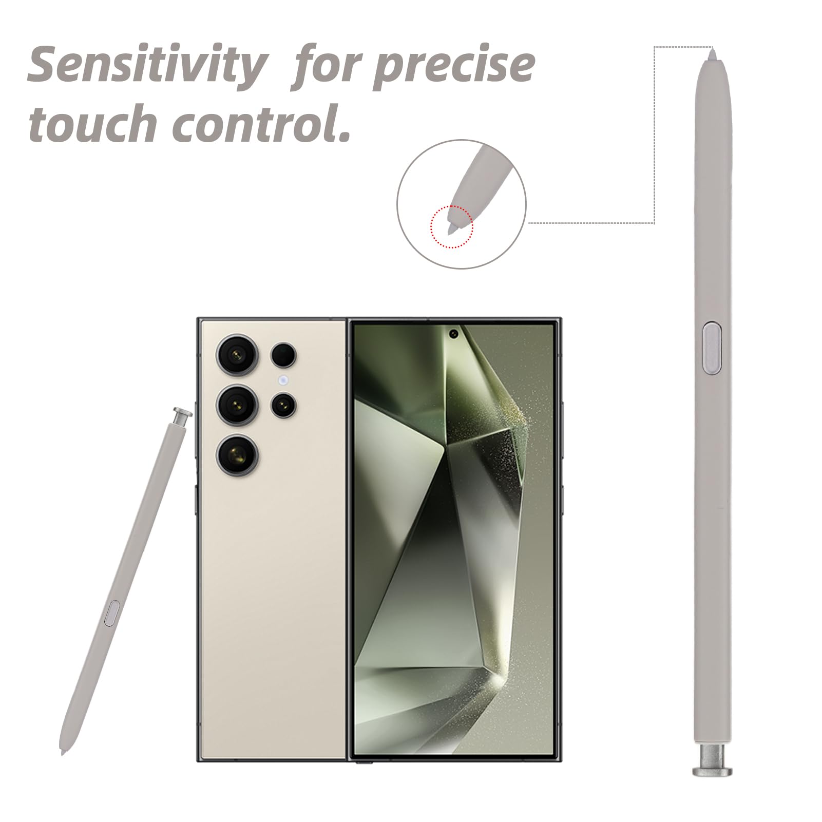 SPen Stylet de Rechange pour Galaxy S25 Ultra Compatible avec Samsung Galaxy S25 Ultra EJ-PS938 sans Stylo Graphique Bluetooth (Gris)