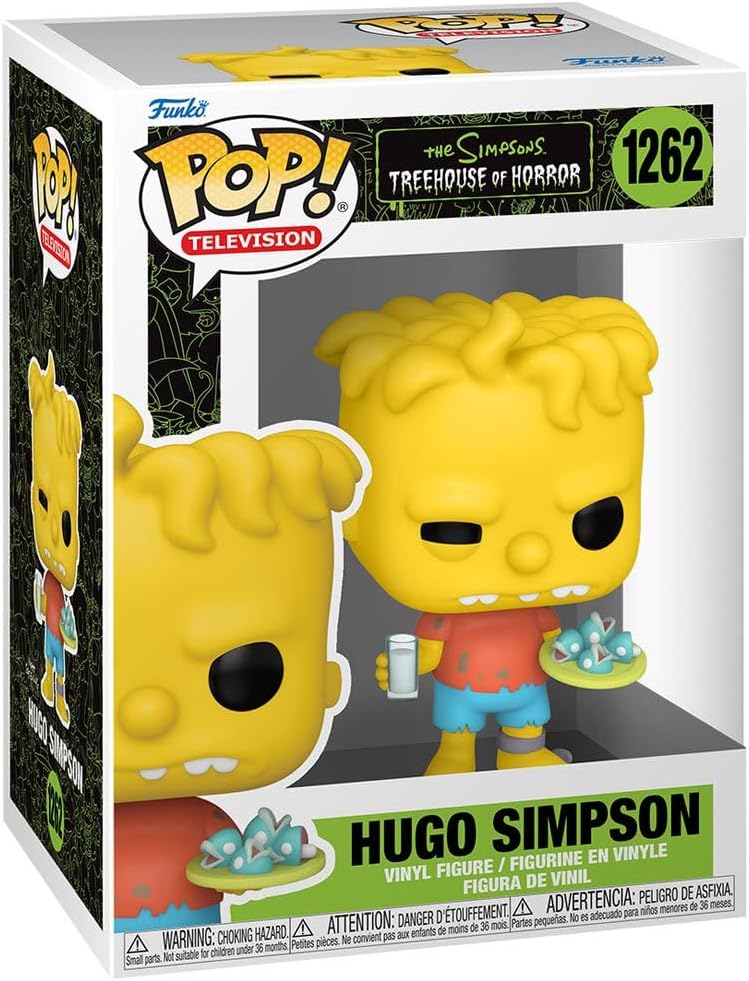 POP The Simpsons: Treehouse of Horror - Hugo Simpson (Twin Bart) Funko Vinyl Figure (Bundled with Compatible Box Protector Case), Multicolor, 3.75 inches