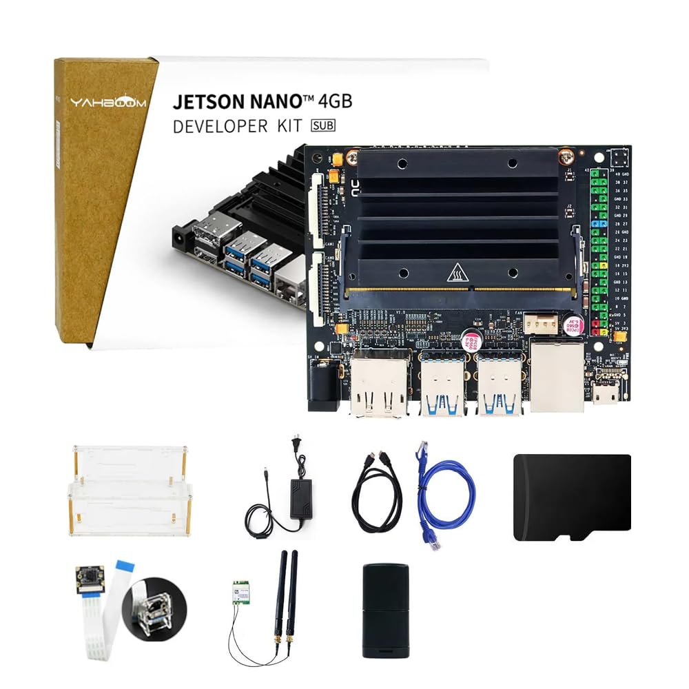 MiiElAOD Jetson NANO 4GB B01 Developer Kit (SUB) with Official Jetson Module Artificial Intelligence Programming Robotic CE ROHS (Wifi Kit)