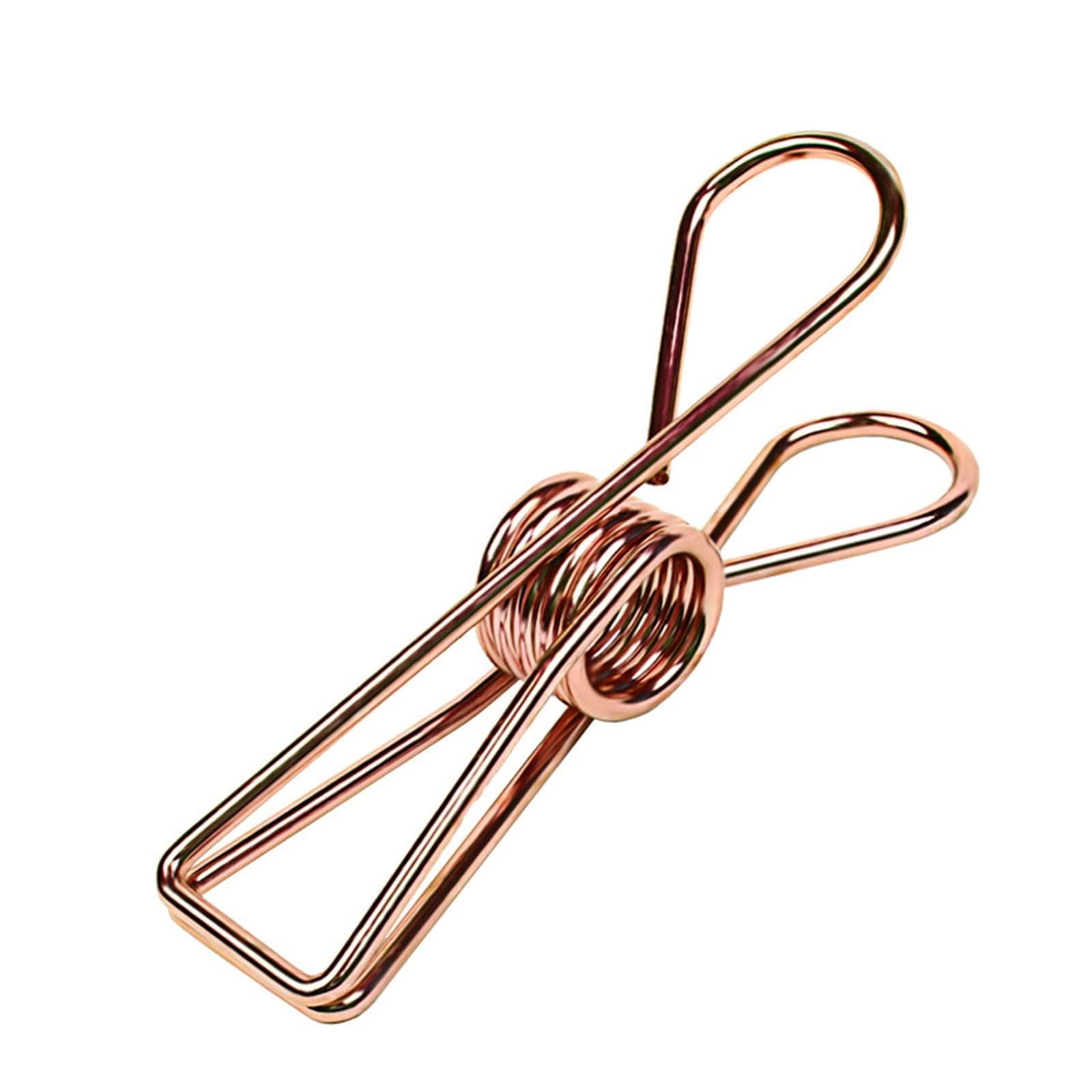 20 Pcs Utility Steel Wire Clips Stainless Steel Clothes Pins Laundry Clips for Clothesline Outdoor Kitchen Food Bag Beach Pool Towel Stainless